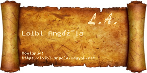 Loibl Angéla névjegykártya